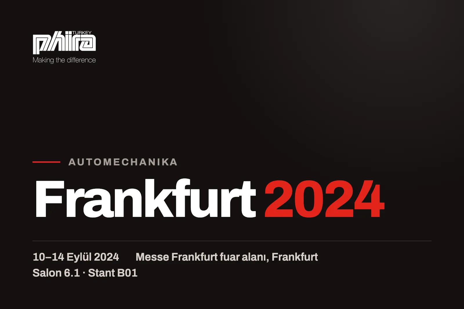 Automechanika Frankfurt 2024 kapak görseli: tarih ve stant bilgisi
